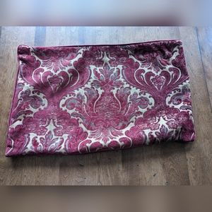 Handmade SUEDE leather DAMASK satin pillow sham